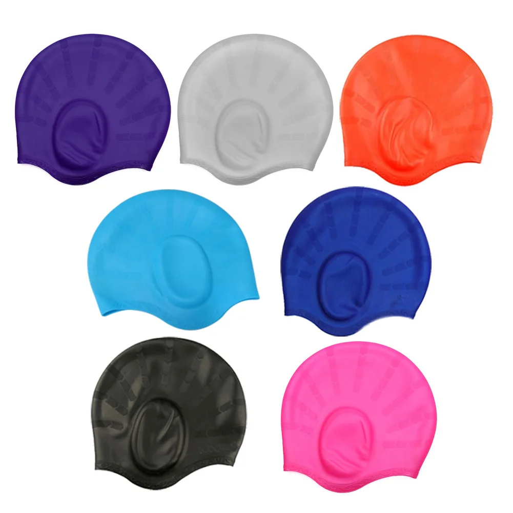 

Ear Swimming Caps Tightly Wrapping Head No Pressure For Swimming Daily Accessories