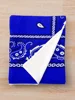 Royal Blue Paisley Bandanas Throw Blanket sofa bed Luxury Brand Blankets 3