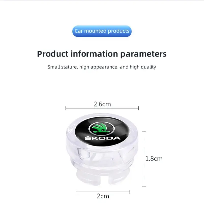 Car Cigarette Lighter Dust Cover Dustproof Decoration Cap For Skoda Octavia Superb Rapid Kodiaq Karoq Fabia Vision RS Yeti Kamiq