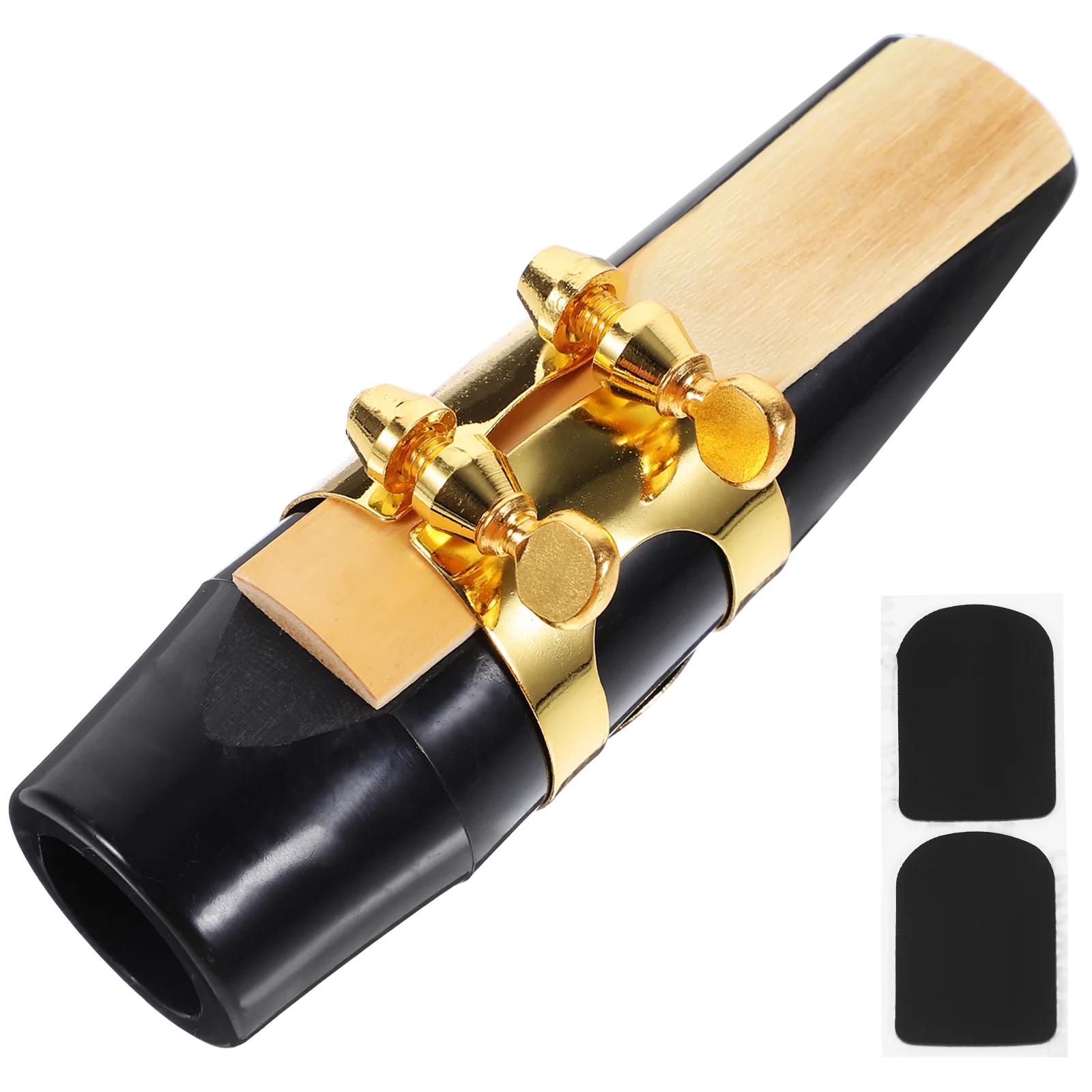 

Alto Sax Saxophone Mouthpiece with Ligature Cap Reed Teeth Cushion Accessory