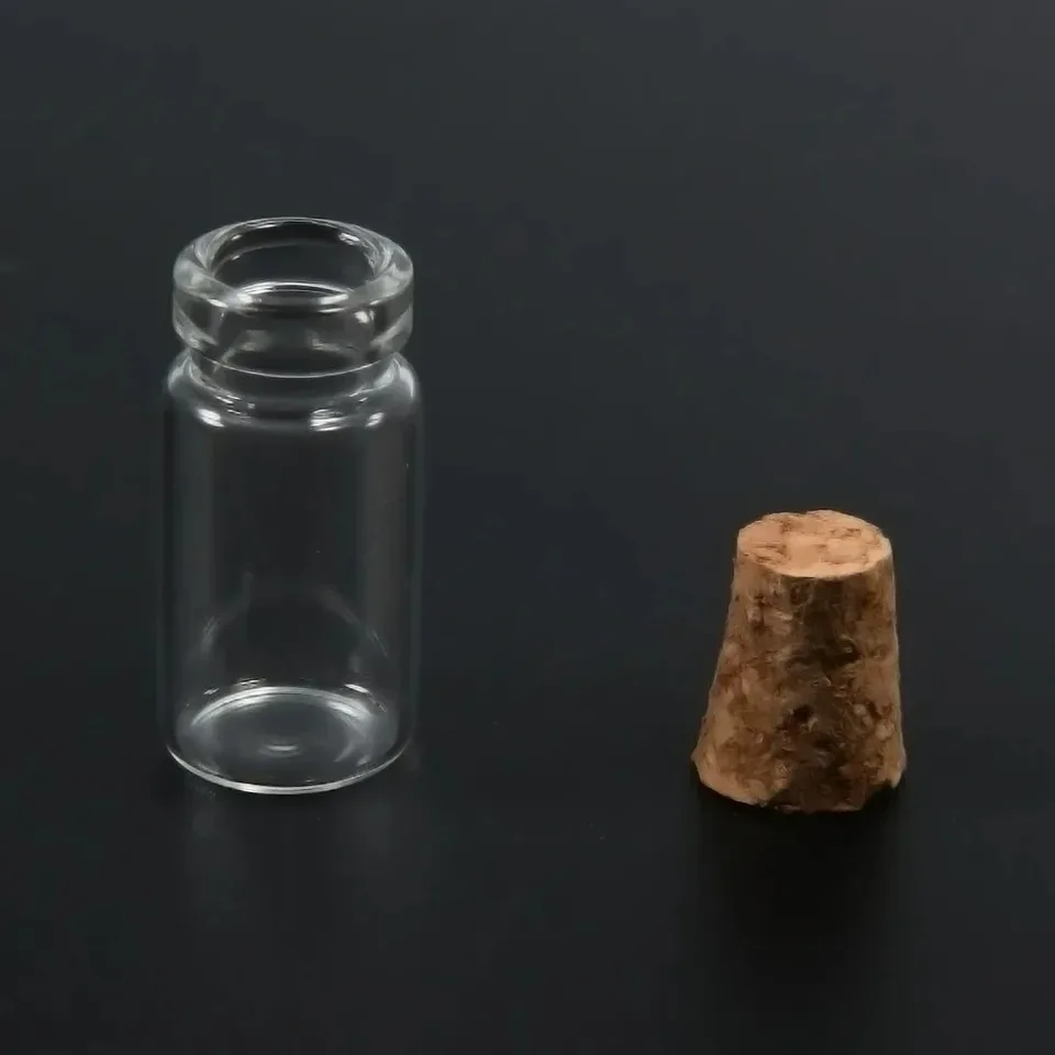 20 Bottigliette In Vetro Da 5 Ml Con Tappo In Sughero, Trasparenti, Per Bomboniere Matrimonio, Campioni, Fai Da Te - 3