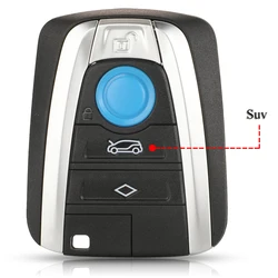 Premium Remote Smart Car Key Shell Fob Case - 4 - Button Keyless - Go with Uncut Key Blade (4 Buttons Suv)