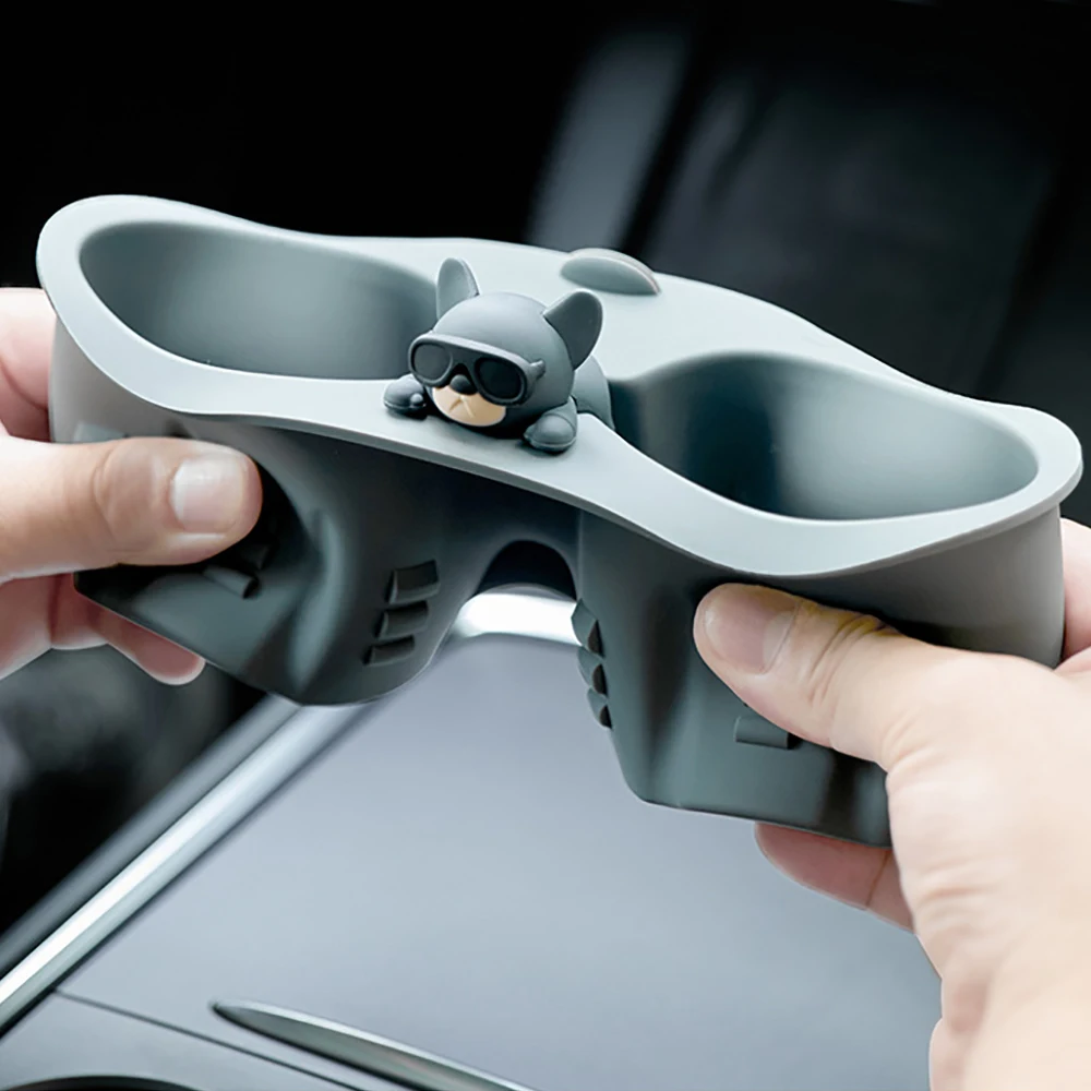 

Tesla Модель 3, модель Y, автомобильный держатель для стакана с центральным управлением, ограничитель для хранения, силиконовый чехол для чашки, аксессуары