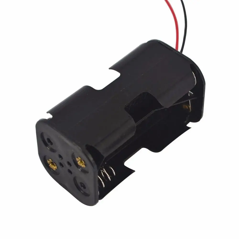 Custodia resistente da 6 V Custodia per batterie 4 * AA Scatola per batterie AA a doppio piano Custodia per batteria Custodia per batteria 4 batterie AA posteriori - immagine 6
