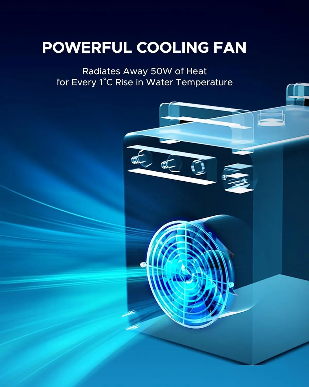 OMTECH 9L Industrial Chiller for 40W K40 CO2 Laser Machines - 2.6 GPM Water Cooling System