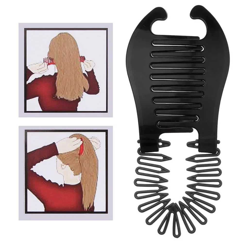 New Korean Hair Comb Fashion Girls Styling Ponytail Hair Clip Plastic Headwear Hairpin Banana Clip Vertical Clip Hair Tool