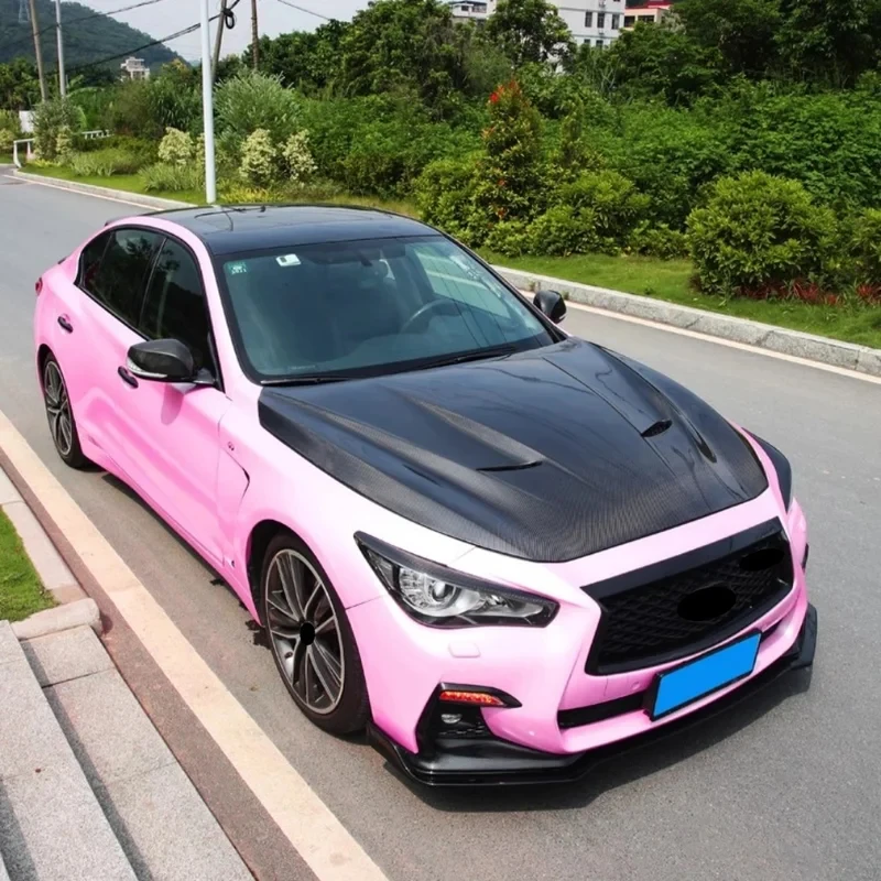 Q50 Q50L용 고품질 탄소 섬유 엔진 커버 후드 엔진 보닛