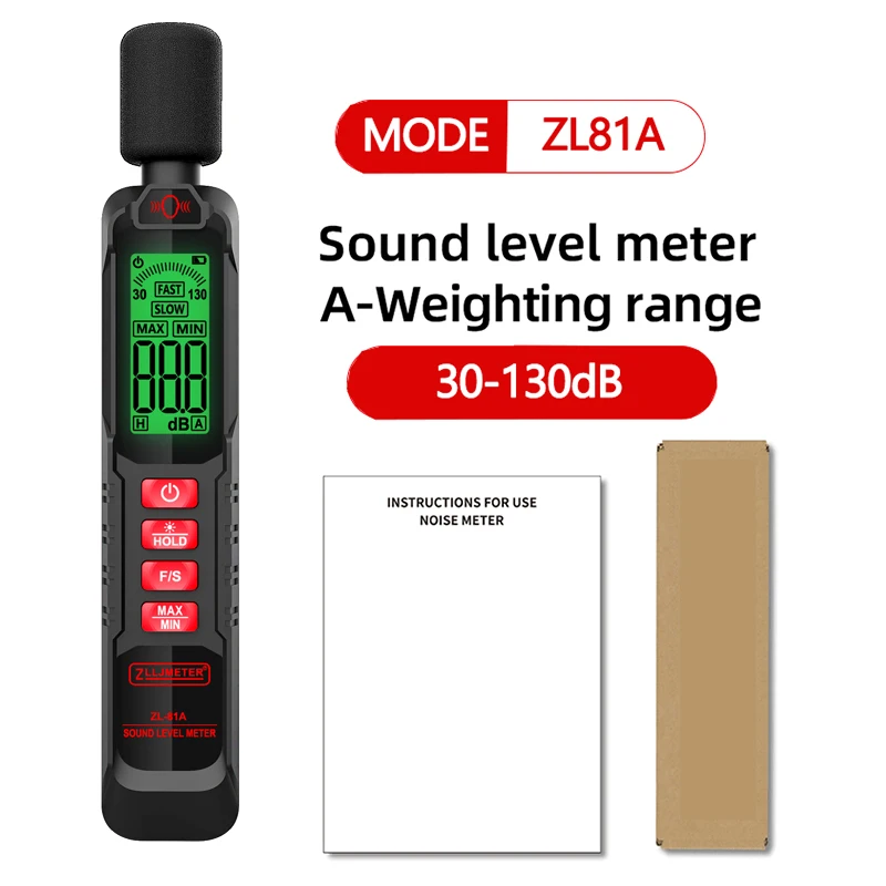 Handheld Noise Level Meter for Accurate Audio Measurement (30-130dB)