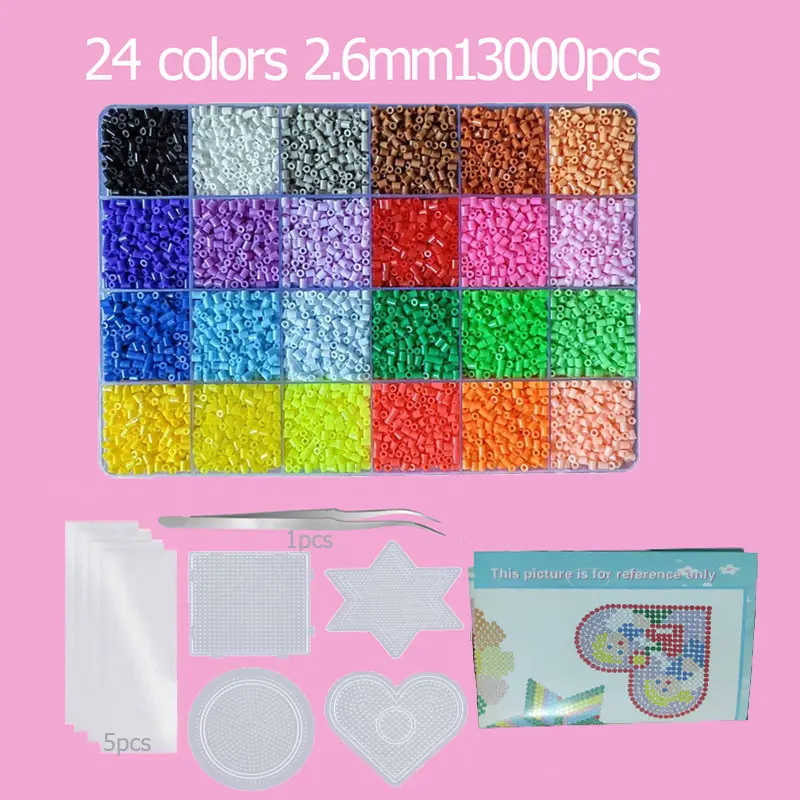 Hama Beads Box Embalagem Thermal mosaic Ferro Educação Beads, Ironing beads Fuse Beads Brinquedo DIY, 24 48 72 Cores 2.6MM 5MM - Image 29