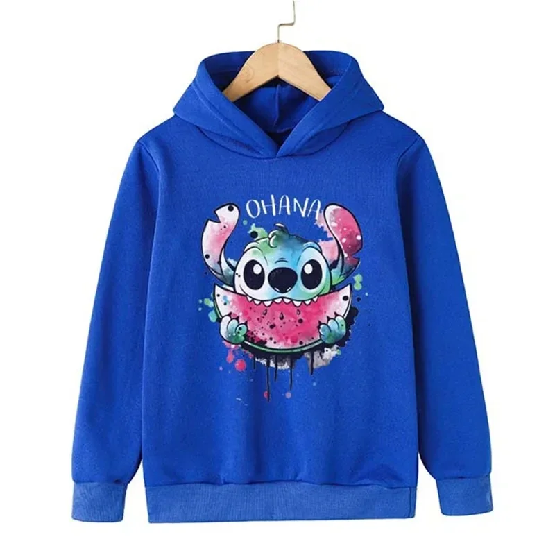 Kawaii Lilo 스티치 후드, 어린이 의류, 여아 의류, 소년 의류, 가을 따뜻한 스티치 맨투맨, 어린이 상의