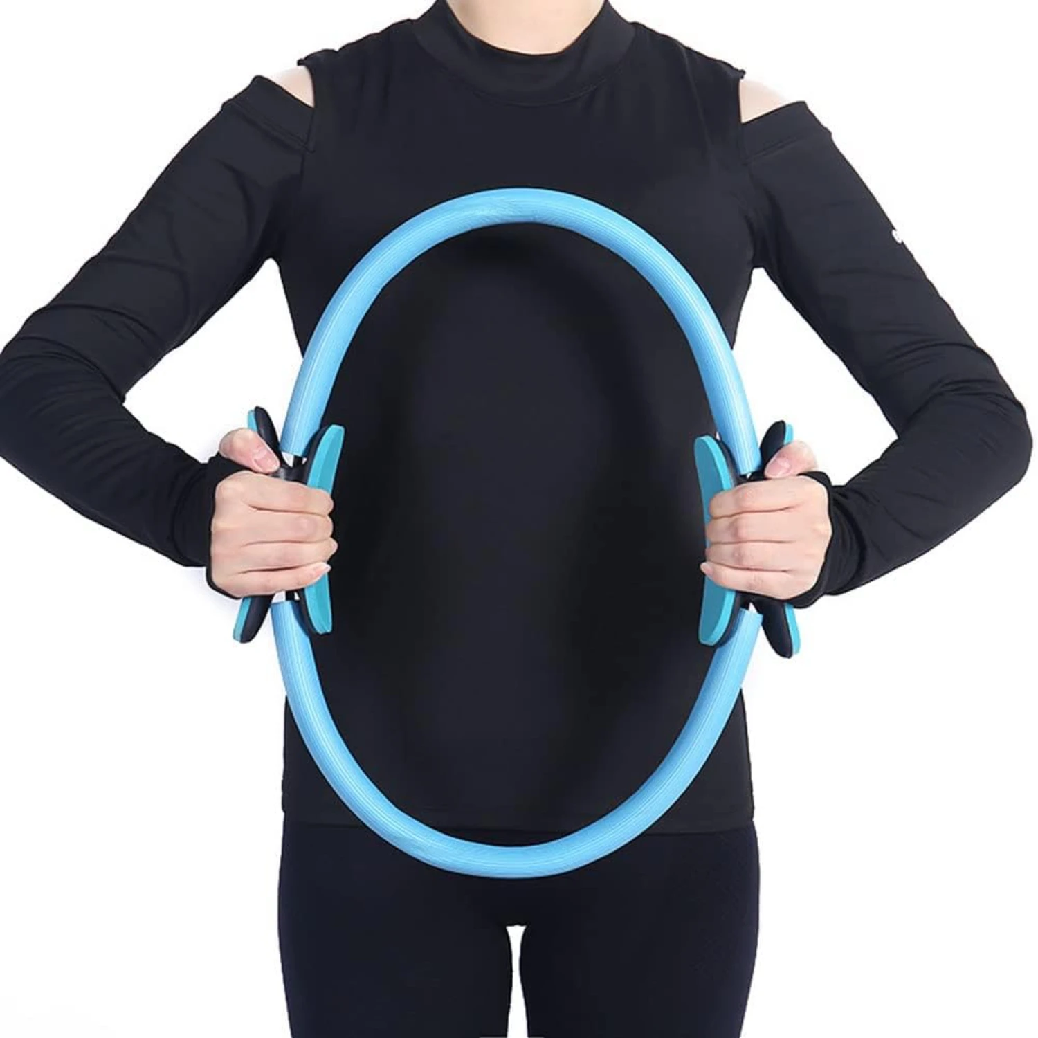Highly Effective Enhanced Pilates Ring for Intense Workouts-Double Loops Conditioning Tool for Improved Fitness and Toning-S