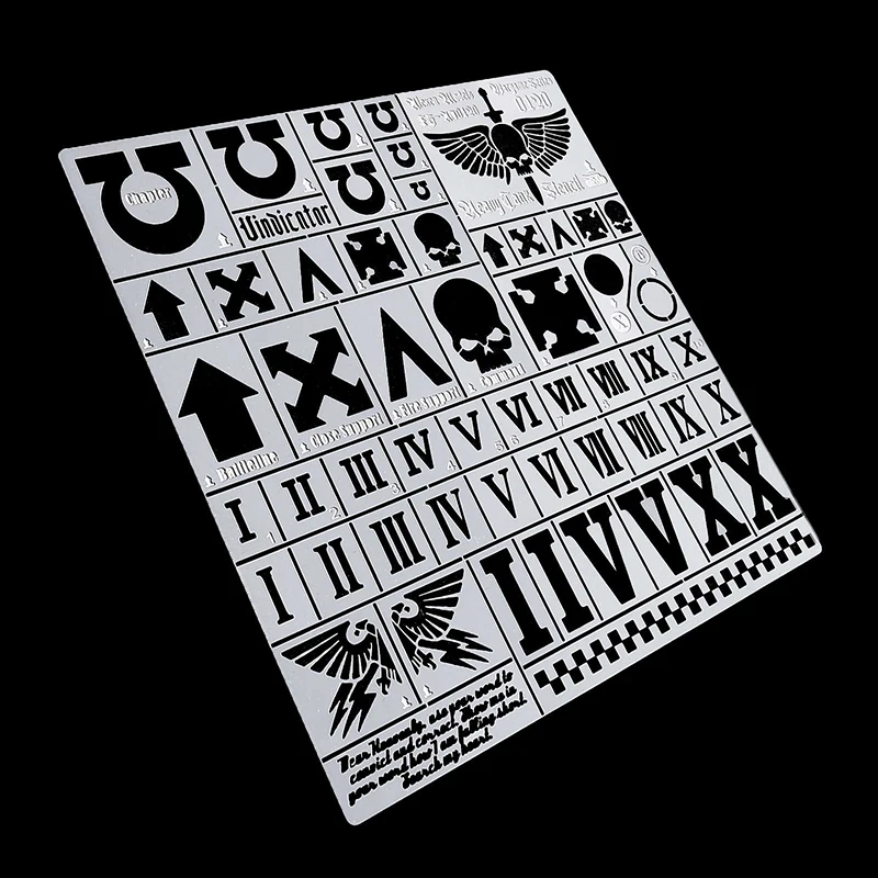 1/32 1/35 Warhammer 40K Star Warrior Tank carrier special identifier Symbol Stainless Stencils Leak Spray Plate 2