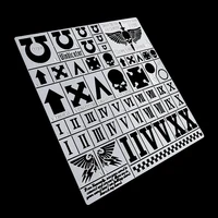 1/32 1/35 Warhammer 40K Star Warrior Tank carrier special identifier Symbol Stainless Stencils Leak Spray Plate 2