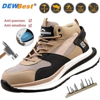 Soft-soled non-slip safety shoes four seasons models men's anti-smash anti-puncture steel head safety shoes new models