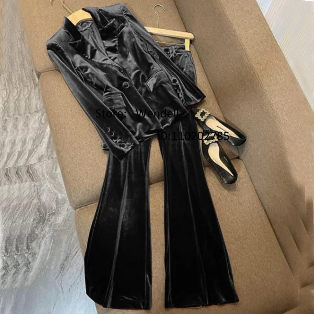 Pants Sets of Women 2 Pieces Elegant Woman Clothing Jeans Women's Pantsuit Suit for Autumn Two Piece Set Pant Luxury Suits 2023