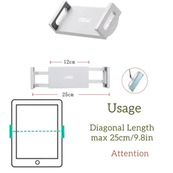 Universal Tablet and Phone Adjustable Mount Bracket (5 to 12 inch)