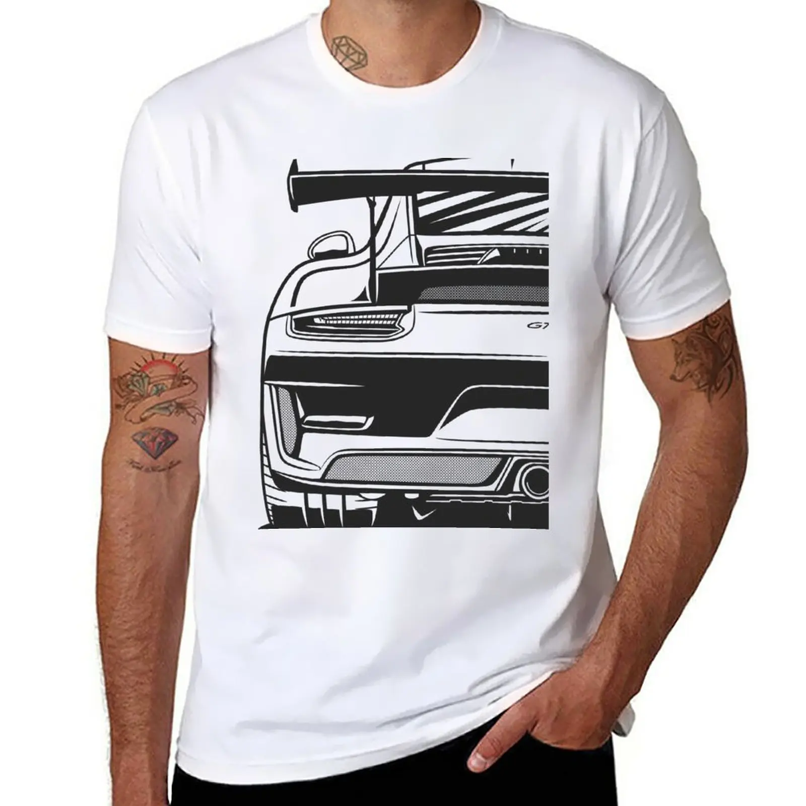 

New GT3 RS 991.2 Fragment Rear T-Shirt anime clothes Short sleeve mens graphic t-shirts anime