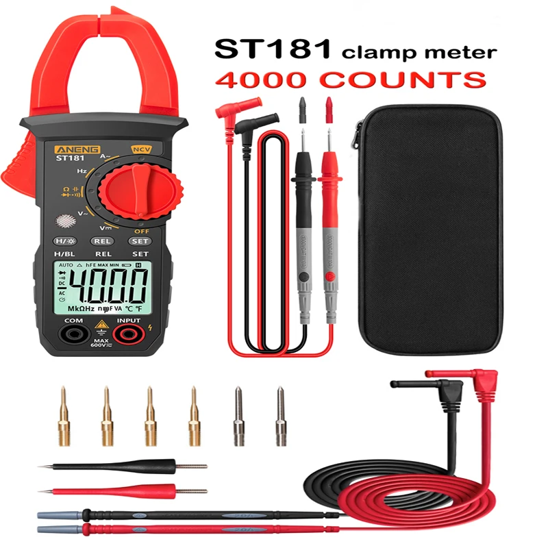 Digital Clamp Meter DC/AC Current 4000 Counts Multimeter Ammeter