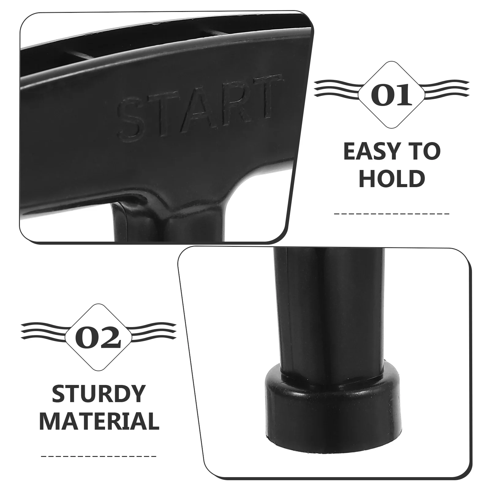 10pcs Gasoline Engine Starter Handle Grips Easy To Install And Operate Recoil Starter Pull Handle Lawn Mower Generator Parts Com