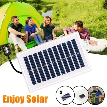 1/2PCS Portable Solar Charger Portable Solar Charger-USB Output for Outdoor Use -for Travel and Camping,Flashlight,Fan Charging 1