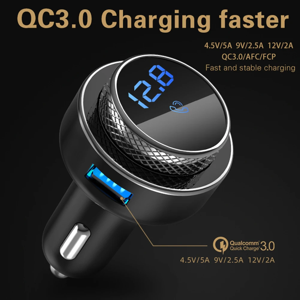 GC16 차량용 FM 송신기, 고속 충전기, QC3.0, USB 충전기, 블루투스 호환, 핸즈프리, TF, U 디스크, MP3 플레이어, USB 충전기