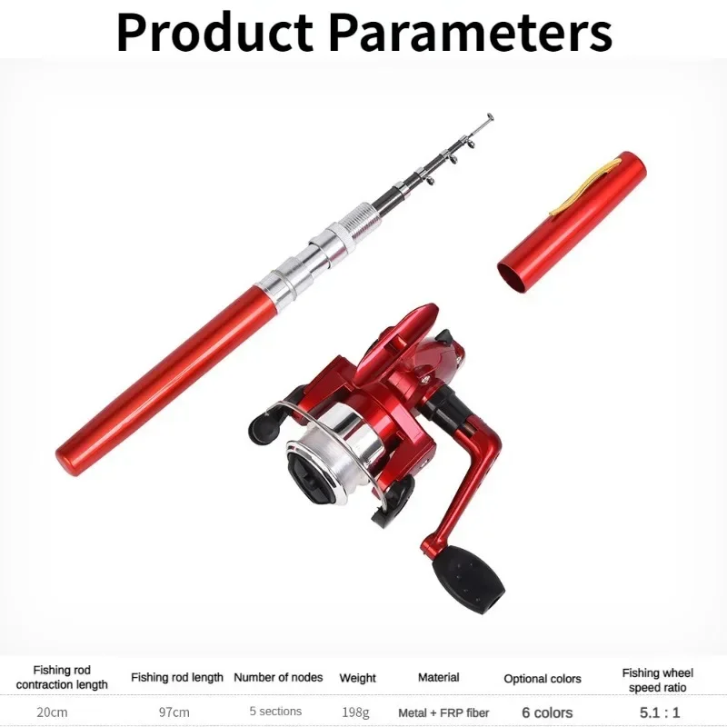 Outdoor Portable Mini Pen Fishing Rod Telescopic Pocket Fishing Rod Accessories for fishing rod