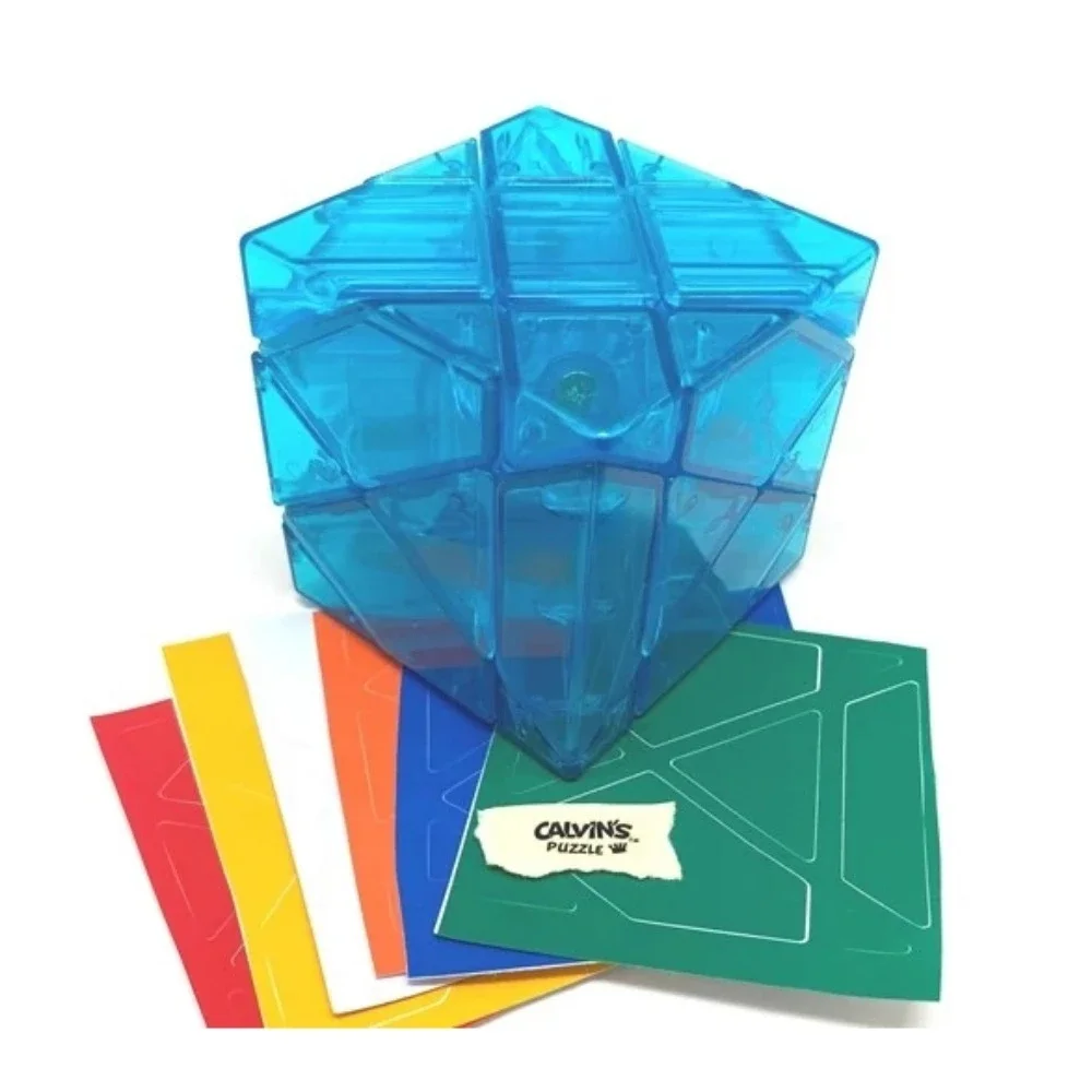 Super Fisher 3x3x3 Cube Calvin's Puzzle Ice Green Ice Blue 6-color Stickers Strange-shape Magic Cube Children's Educational Toy calvin s puzzle super fisher 3x3x3 cube ice green ice blue 6 color stickers strange shape magic cube children s educational toy