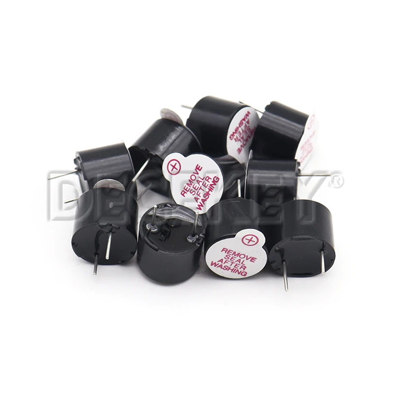 Pack of 10 Magnetic Active Buzzers - Continuous Beep Tone, Various Voltage Options