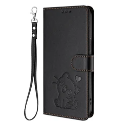 3D Cute Cat Flip Leather Phone Case - Stylish and Protective Cover in Multiple Colors for Blackview Color 8 (Black)