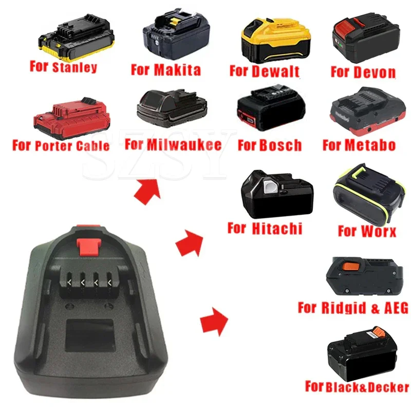 Adattatore Batteria Per Makita/Dewalt/Milwaukee/Bosch/Worx/Kress/Metabo/Ridgid/Hitachi/Cutter/Stanley 18V 20V A Per Bosch Pba Tool