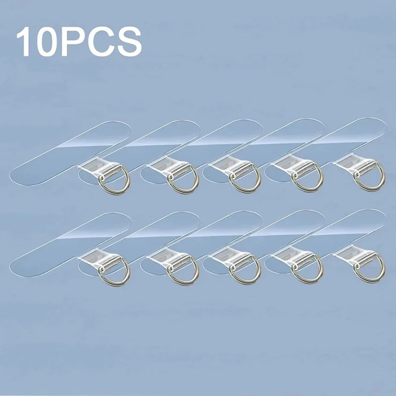 Universal Tpu Mobile Phone Anti-lost Lanyard Card Gasket Nylon Detachable Hanging Cord Strap Patch Tether Pad 10/5/1Pcs