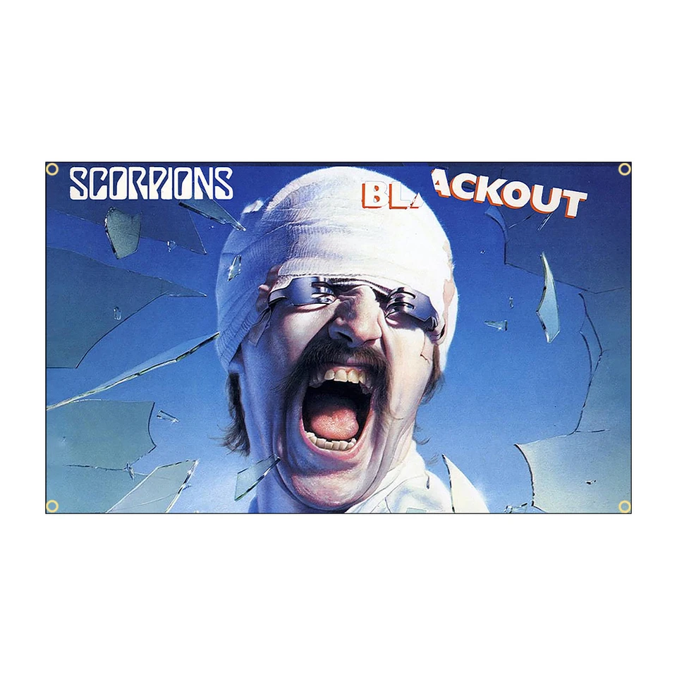 FLAGDOM 90X150CM 3X5Ft Scorpions Band Flag Famous German Rock Band