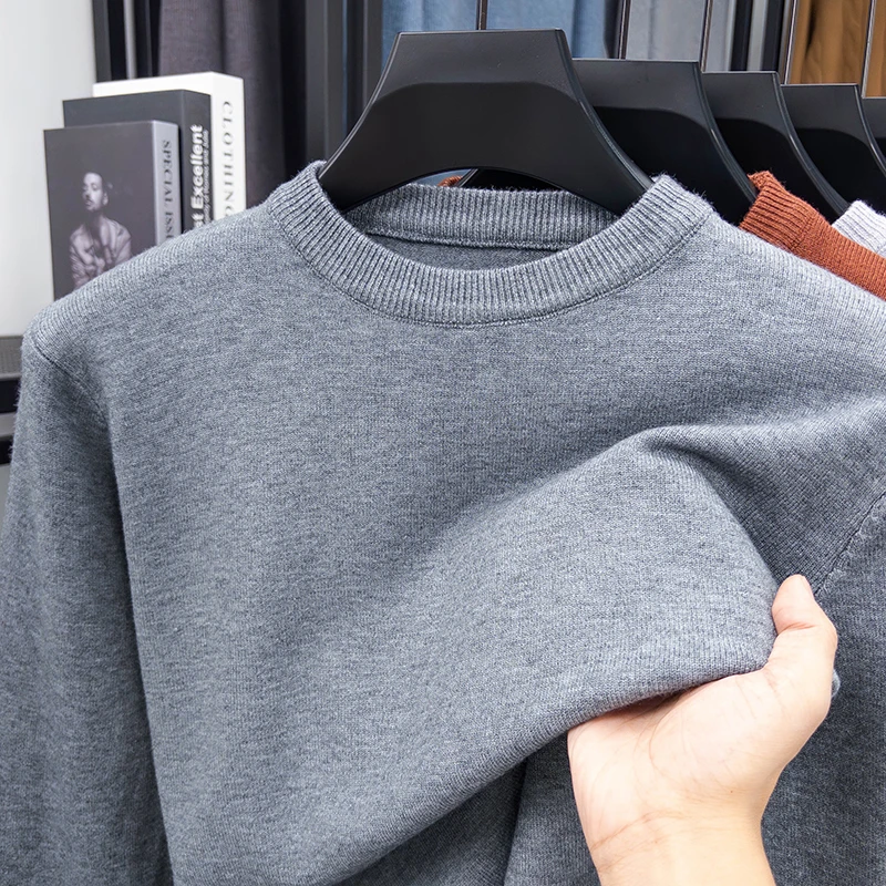 Men's Thick Knit Pullover Sweater, Casual Crew Neck Winter Sweater S776ebe782e2f4efa8e88a6c6f04d093eb