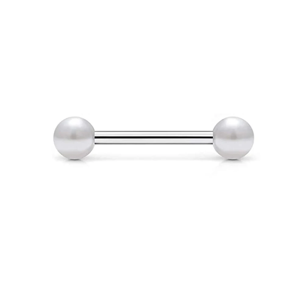 1 PCS/4 PCS Stainless Steel 14G Tongue Rings Barbell Pink Tongue Barbell Jewelry For Women Piercing
