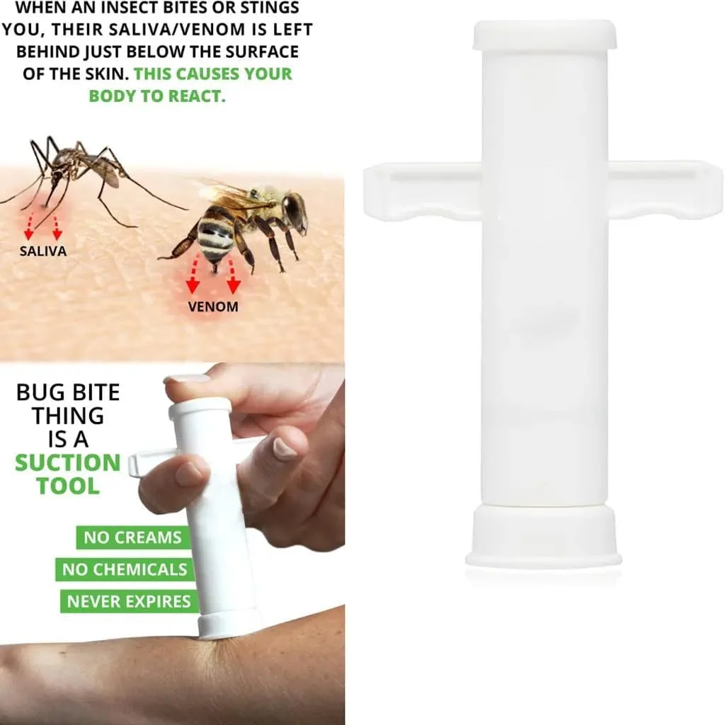 Bug Bite Suction Tool Venom Extractor for Outdoor Relief First Aid for Camping Hiking & Backpacking Reduce Itch & Swell