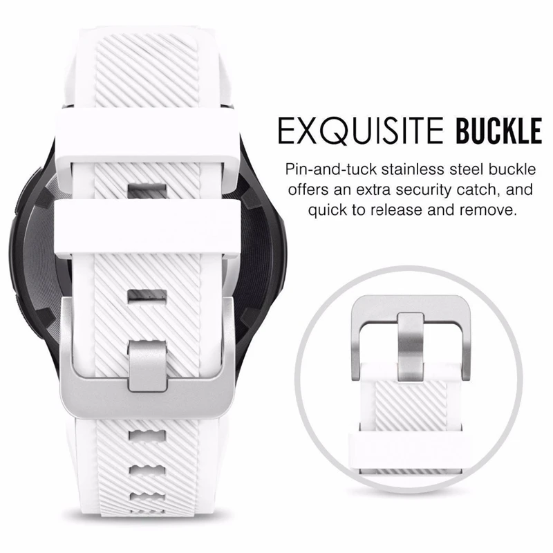 Silicone Sport Watch Band - 22mm Premium Strap Bracelet