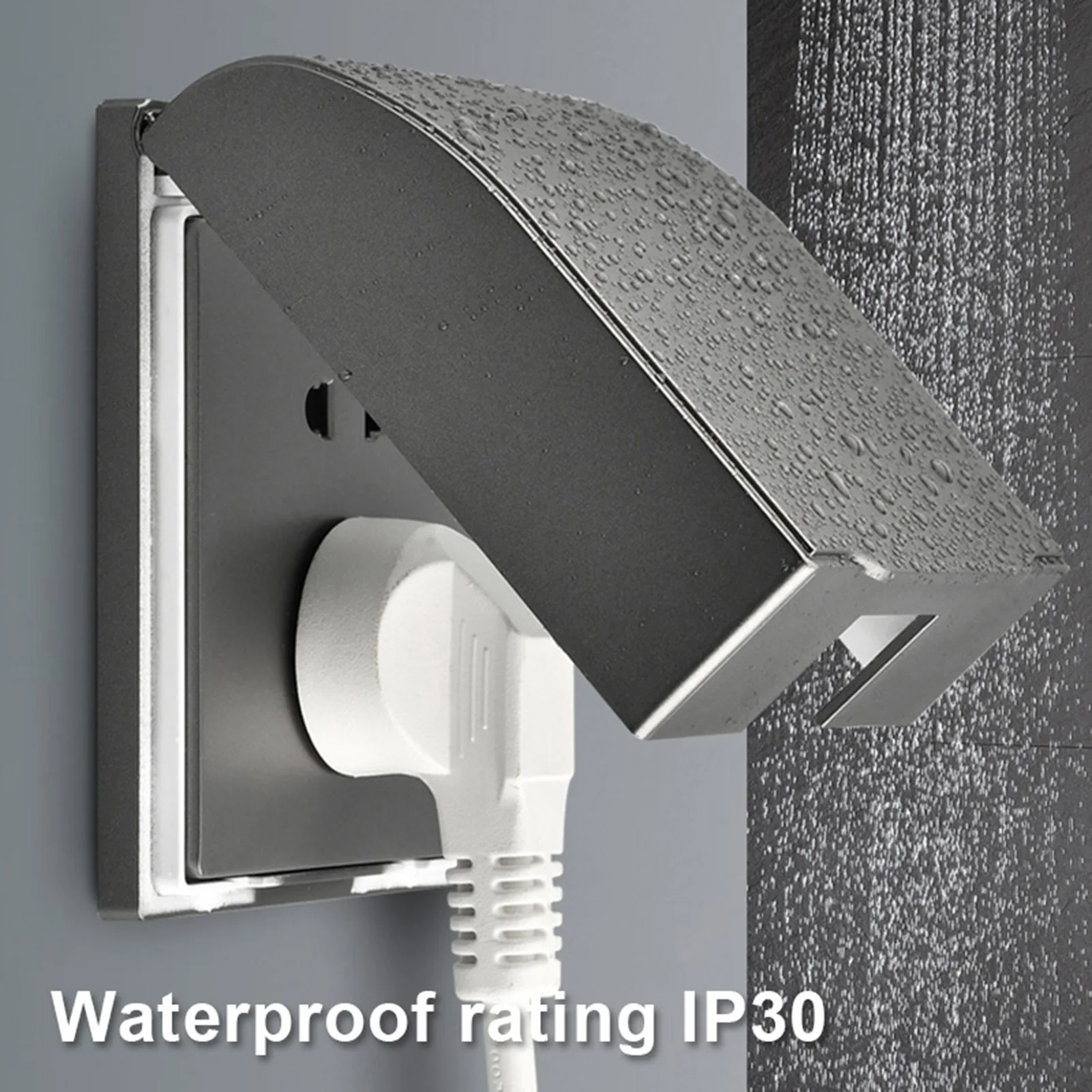 Socket -Proof Box Receptacle Protector with Flip Cover Box for Home Hotel Bathroom Kitchen