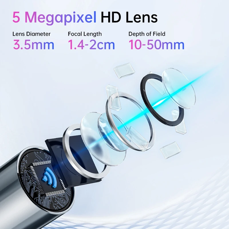 Smart Visual Ear Sticks Otoscope 5MP Endoscope Camera Wax Removal Tool Earpick Mini WIFI Camera Health Care Ear Cleaner