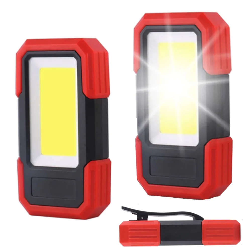 600LM COB LED Camping Emergency Flashlight 3AAA Work Light Magnetic Inspection Lamp 3Modes