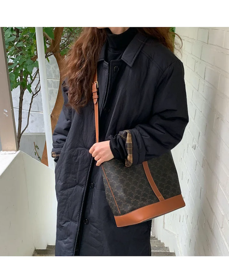 Autumn Winter Korean Army Green Warm Jacket Lapel Check Sleeves Straight Coat Fashion Medium Long Ladies Puffer Padded Outwear