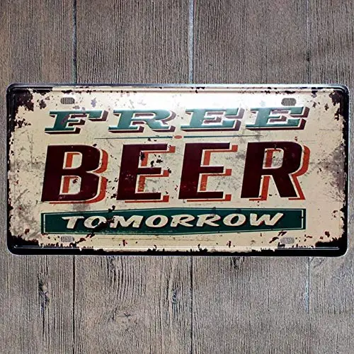 Original Retro Design Free Beer Tin Metal Signs Wall Art | Thick Tinplate Print Poster Wall Decoration for Bar original retro design beer snob tin metal signs wall art thick tinplate print poster wall decoration for beer bar man cave