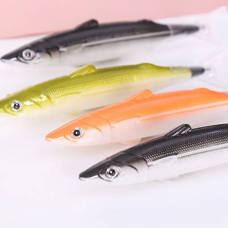 6 Penne A Sfera In Gel A Forma Di Pesce - Punta 0,5 Mm, Inchiostro Nero, Per Scuola E Ufficio - 4