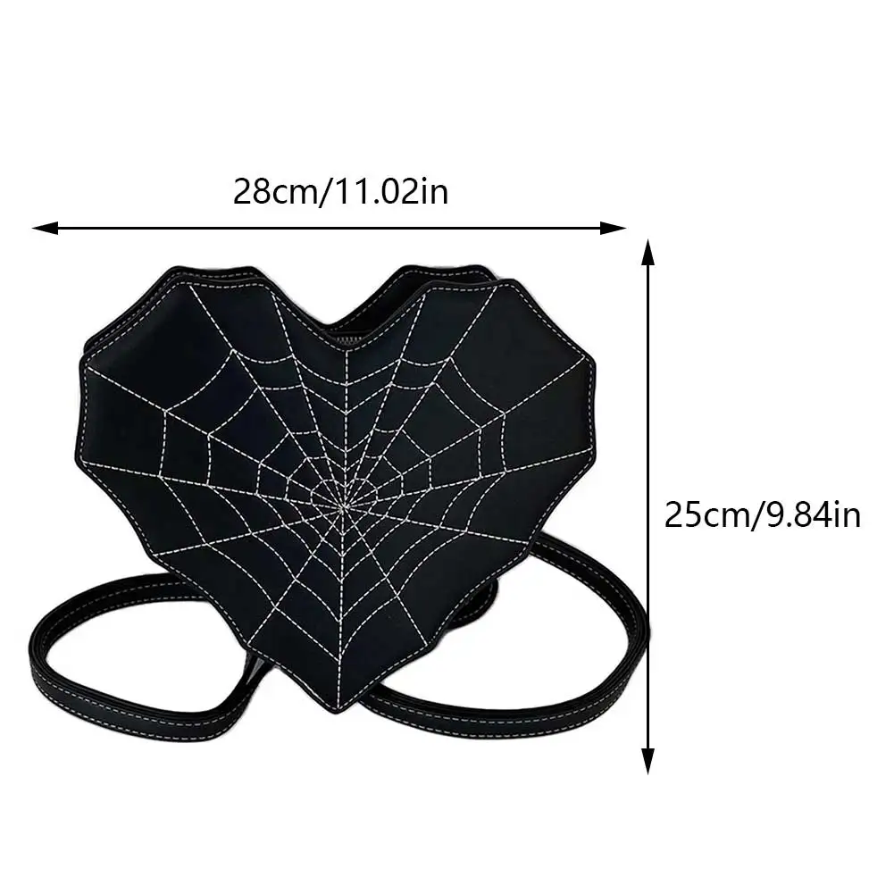 Gothic Style Shoulder Bag Women Backpack Girls Halloween Web Spider Bag PU Leather Cobweb Crossbody Bag Handbag Purse for Women