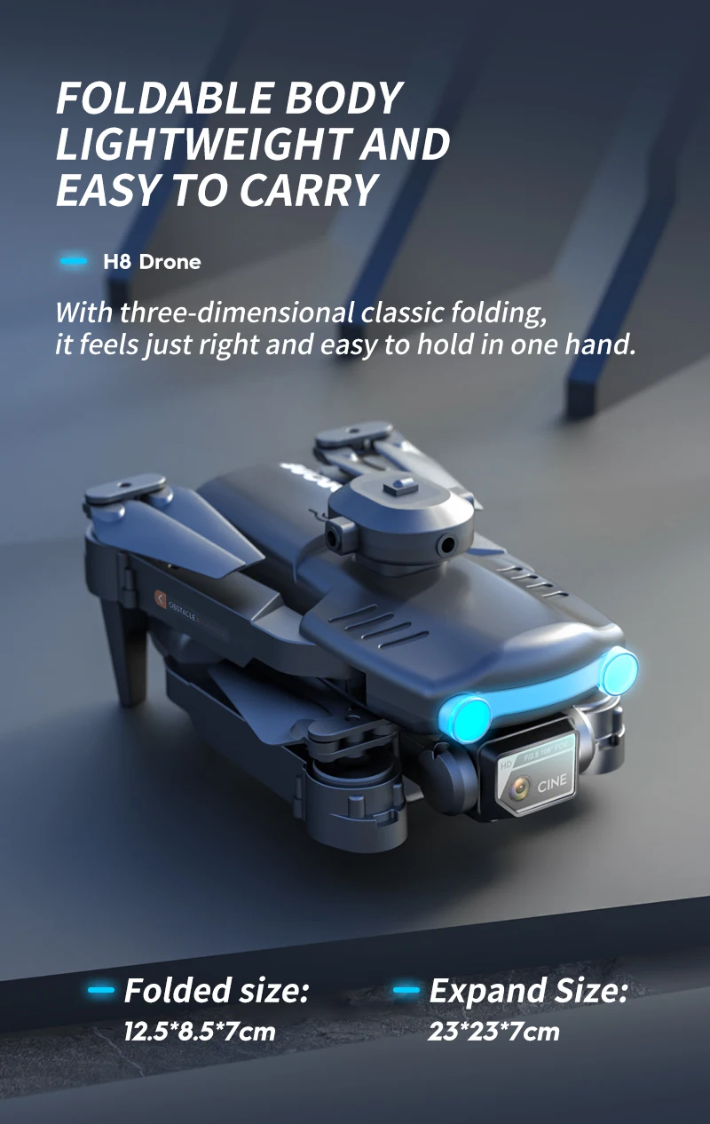 Cyhamse Drones pour Enfants | Drone Pliable pour Enfants,Drone avec caméra pour Enfants Adultes