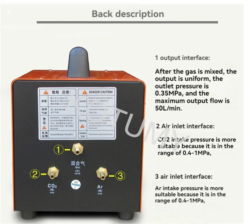 New Ar+CO2 Gas Mixer Gas Mixer Argon Arc Welding Machine Mixer Portable CO2 Argon Gas Mixer 4