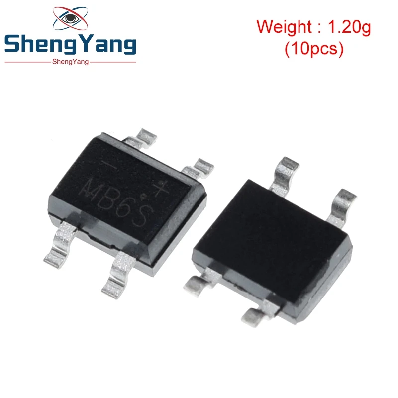600V 0.5A SOP-4 SMD rectifier diode bridge mb6s TZT 10pcs