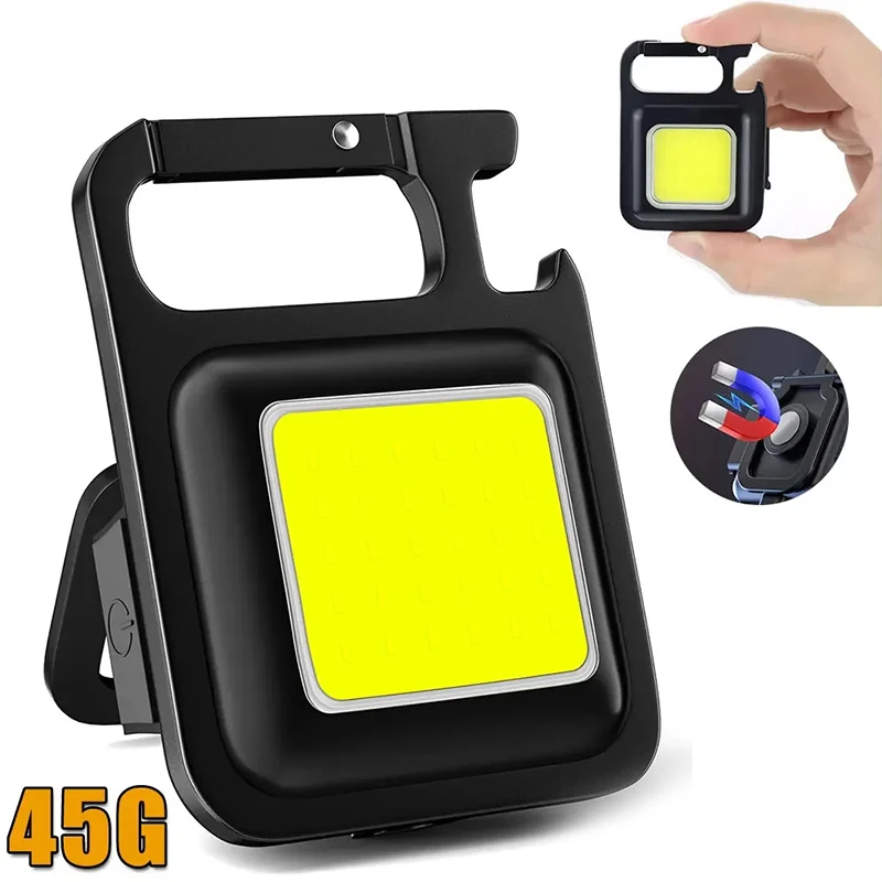 مصباح يدوي صغير سلسلة المفاتيح ضوء COB ضوء العمل U...