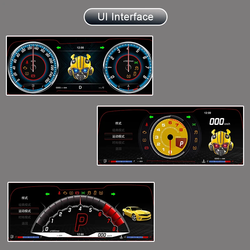Panel de Instrumentos con Velocímetro Digital LCD de 12.3 Pulgadas, Actualización del Tablero del Automóvil con CarPlay para Chevrolet Camaro 2010-2015, Accesorios para Automóviles 4