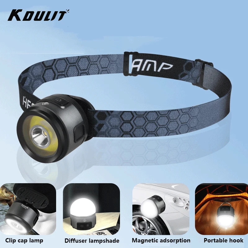 Multifunctional 4 in 1 Headlamp Portable Waterproof Head mounted