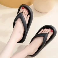 Women Soft Sole Beach Flip Flops Summer Flat Platform Comfy Fashion Slippers House Bathroom Non-Slip Thick Soled Sandals